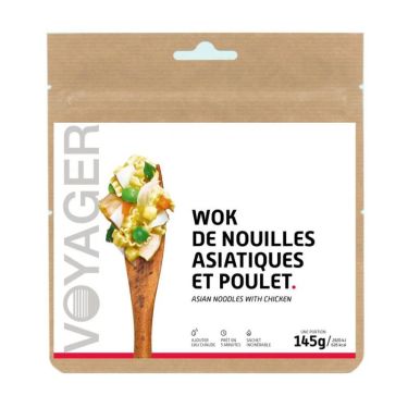 Wok mit asiatischen Nudeln und Huhn