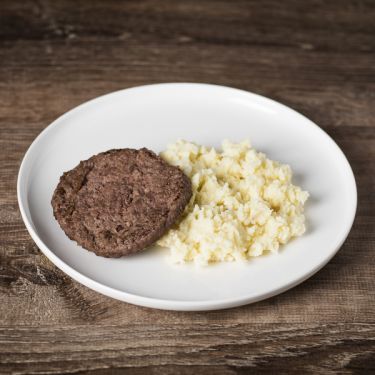 Hacksteak und Kartoffelstampf