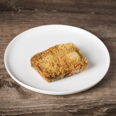 Lachscrumble mit Lauch und Parmesan